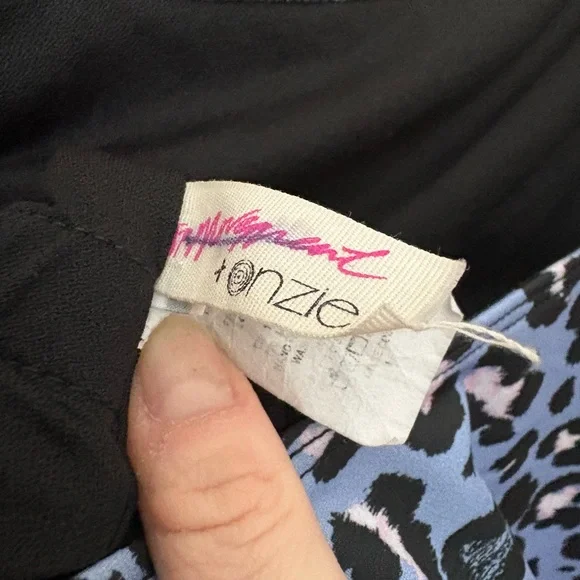 Medium FP Movement Onzie Blue Leopard Print Tank Dress Skort - Picture 2 of 5